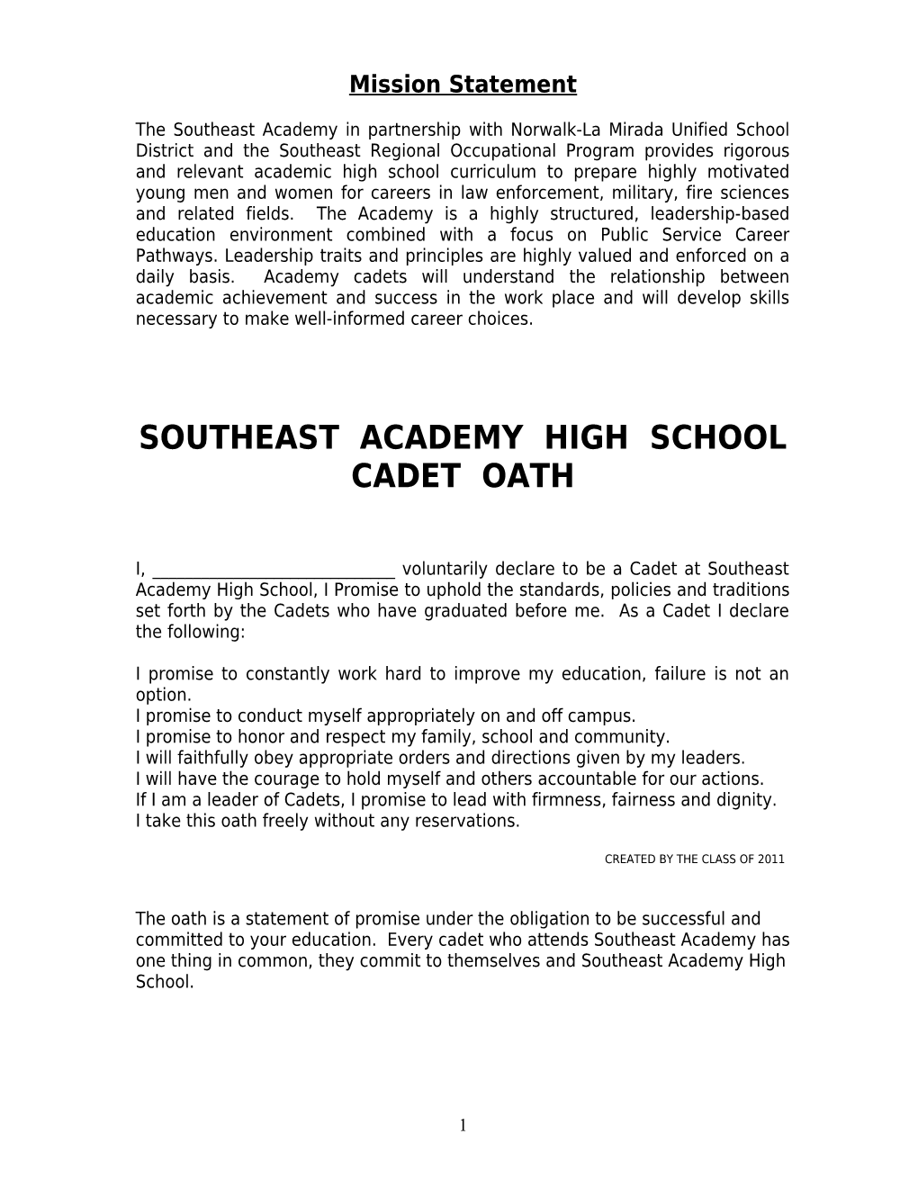 Southeast Academy High School