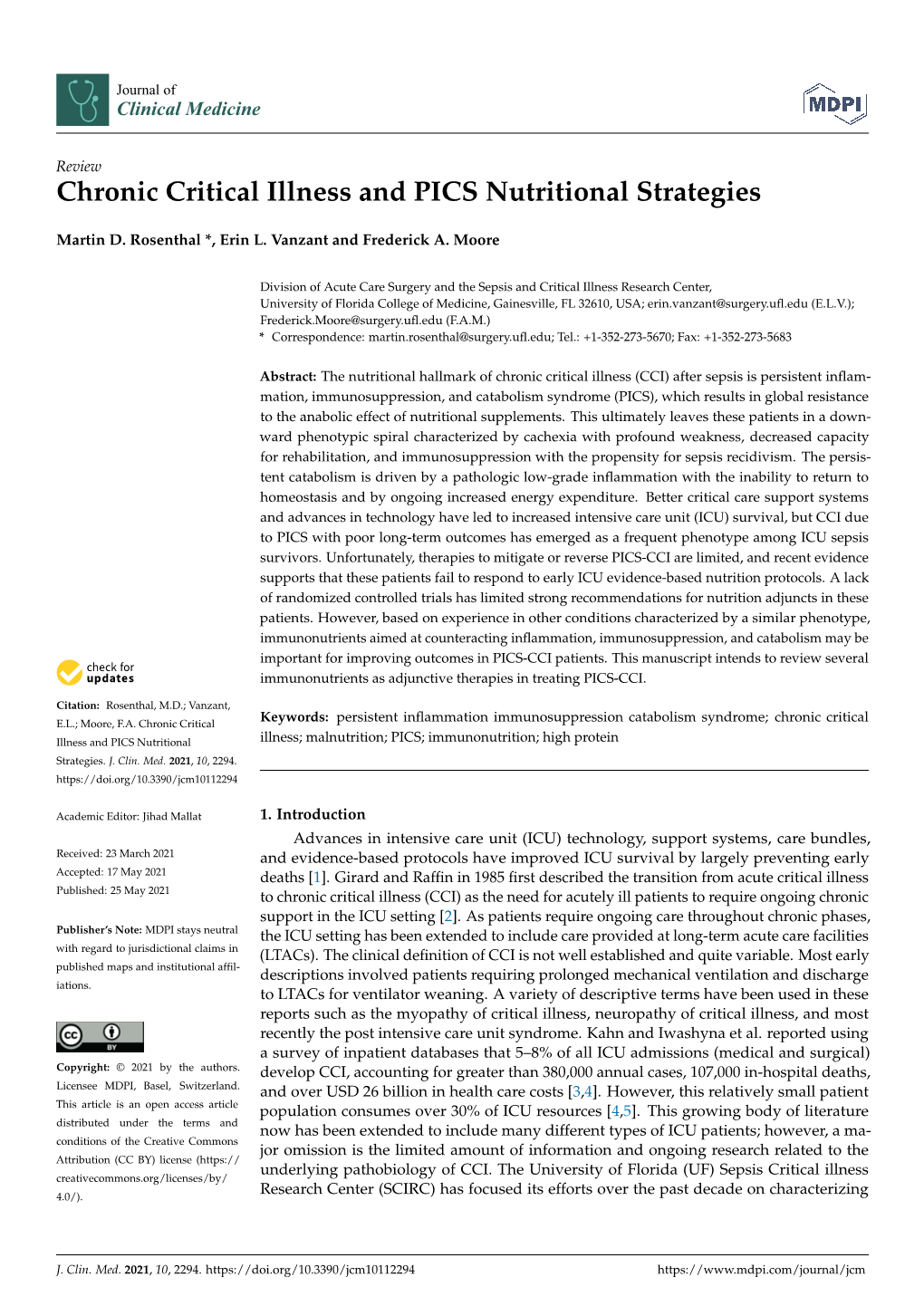 Chronic Critical Illness and PICS Nutritional Strategies