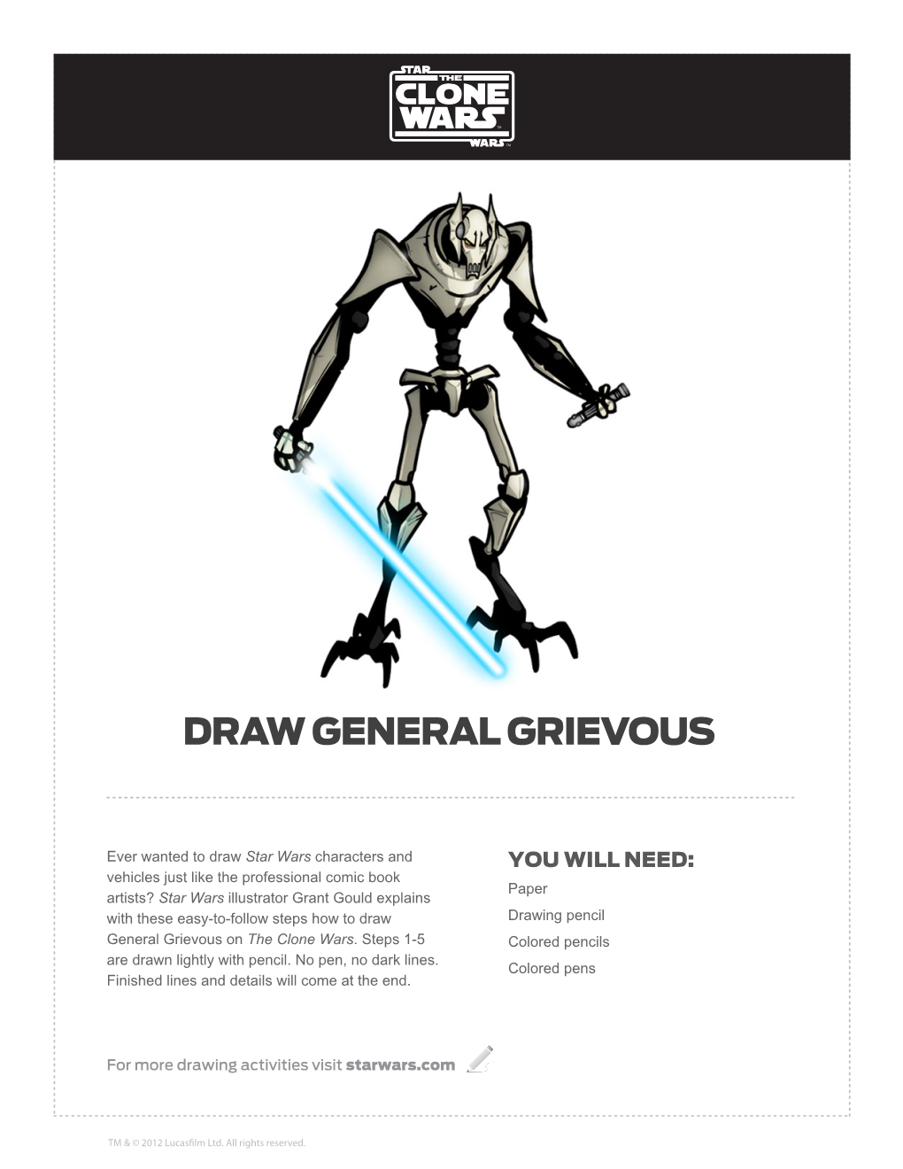 Draw General Grievous