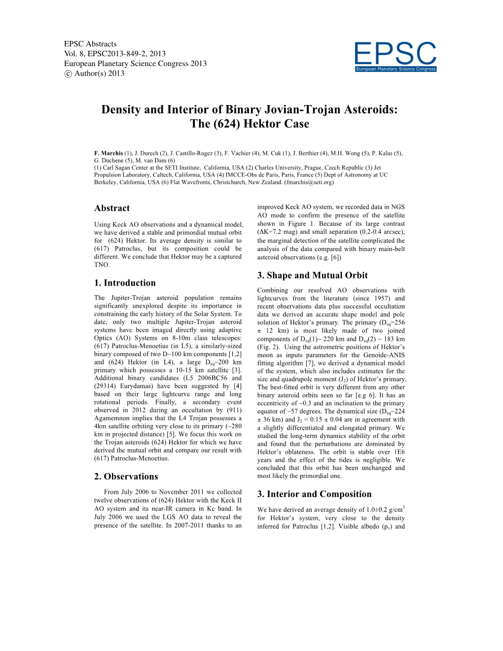 Density and Interior of Binary Jovian-Trojan Asteroids: the (624) Hektor Case