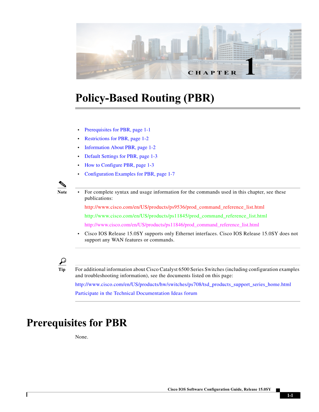 Policy Based Routing (PBR)