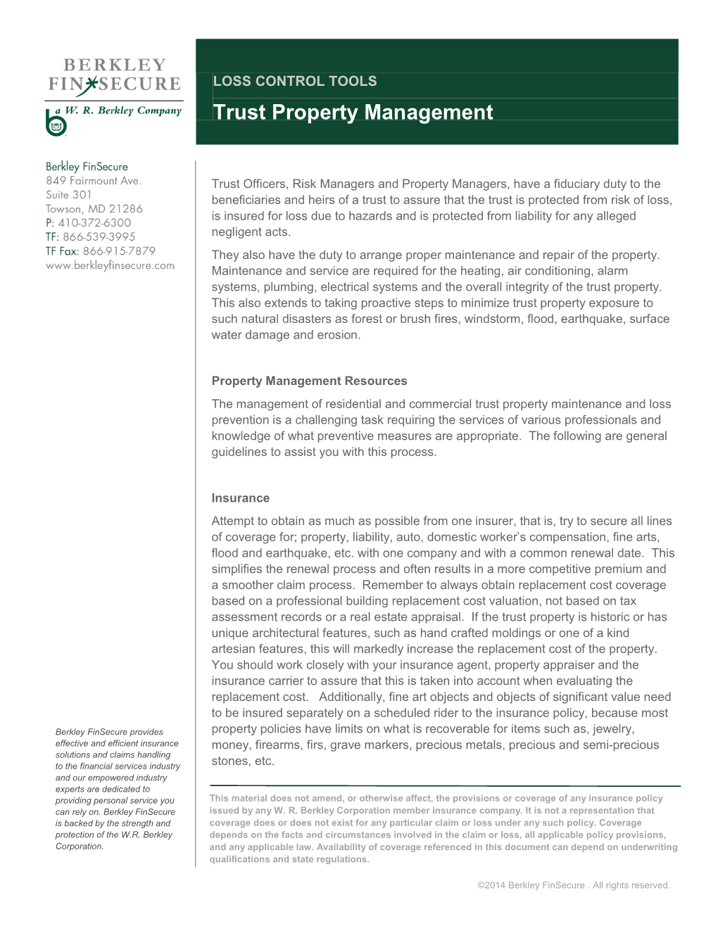 Trust Property Management