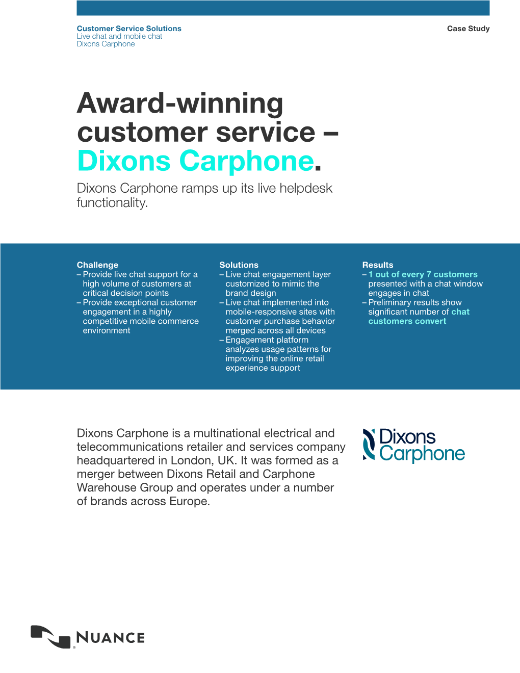 Dixons Carphone Case Study
