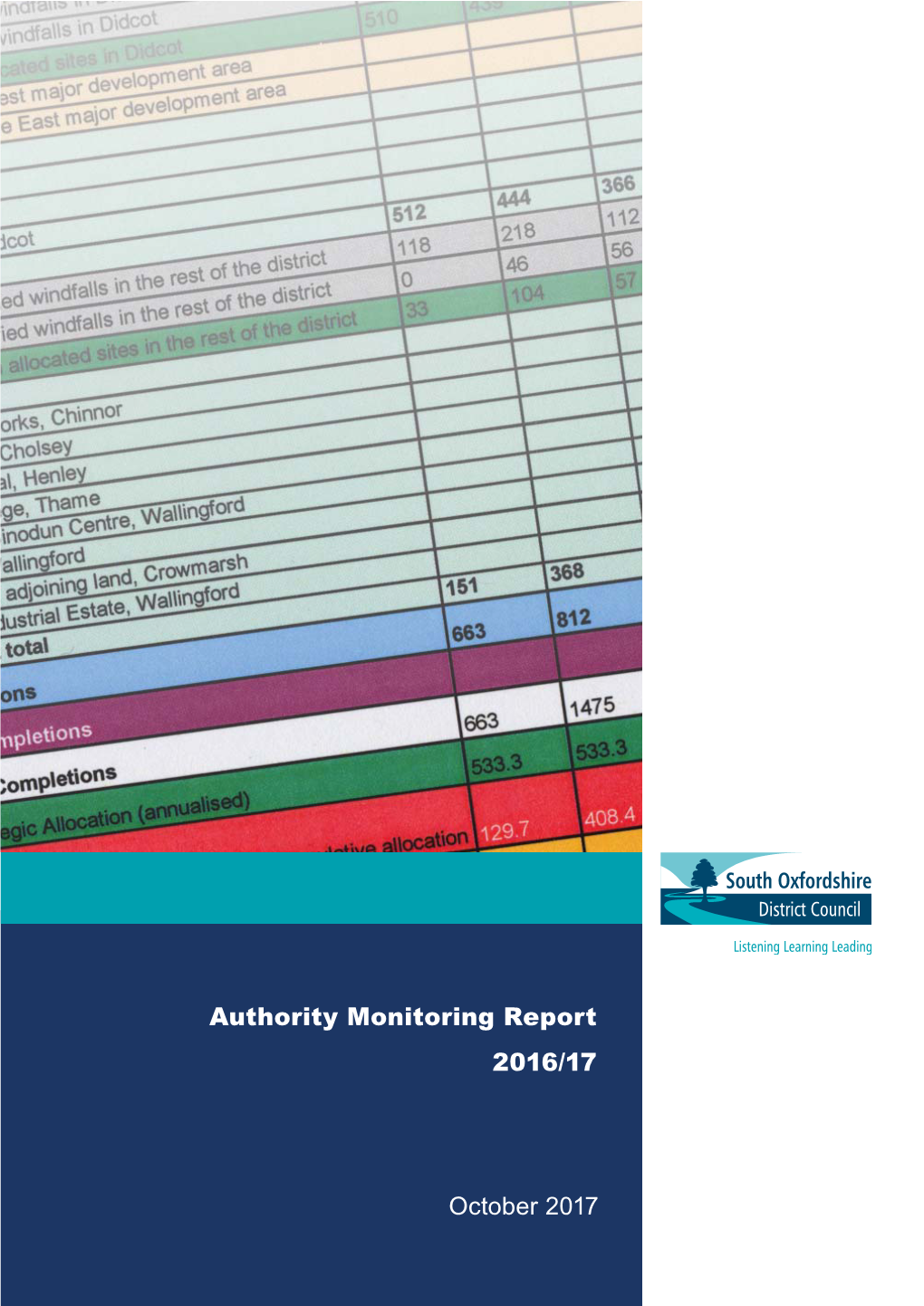 Authority Monitoring Report 2016/17