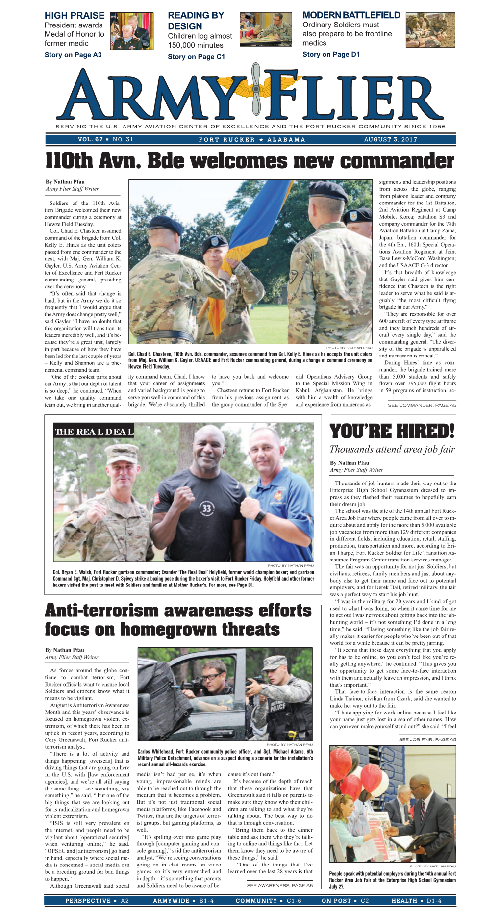 110Th Avn. Bde Welcomes New Commander