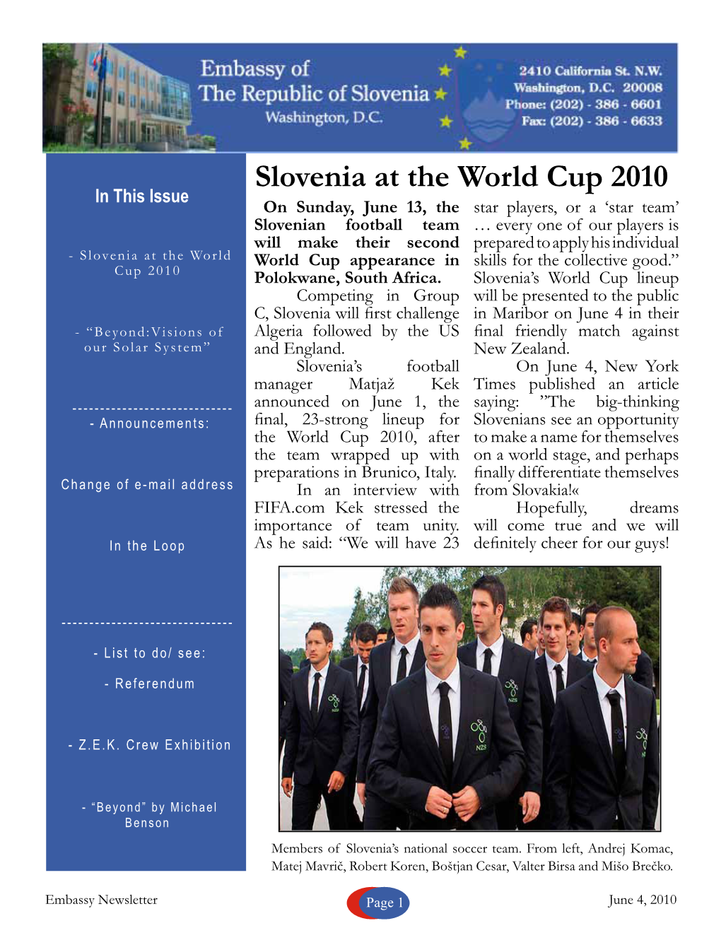 Slovenia at the World Cup 2010