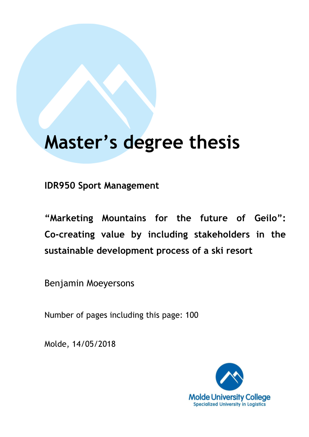 Master's Degree Thesis