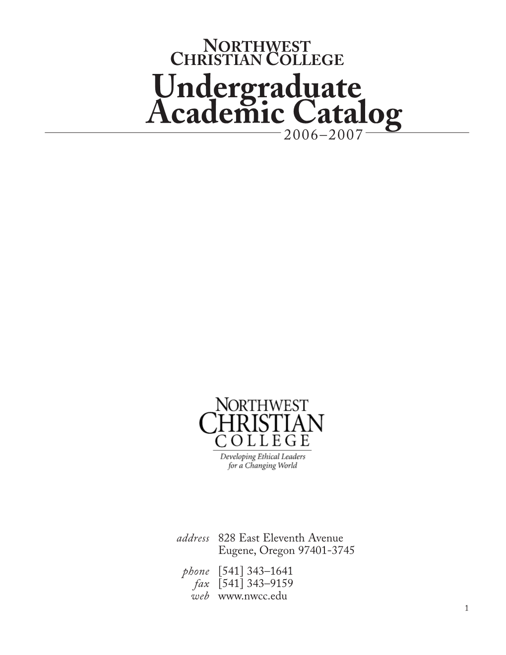 Undergraduate Academic Catalog 2006–2007