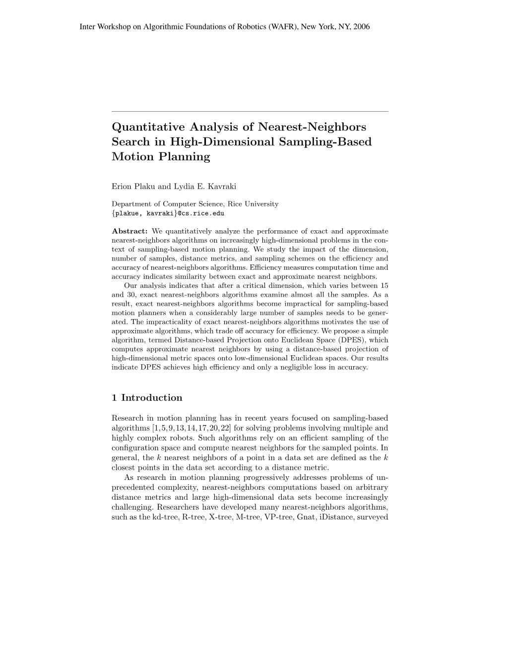 Quantitative Analysis of Nearest-Neighbors Search in High-Dimensional Sampling-Based Motion Planning