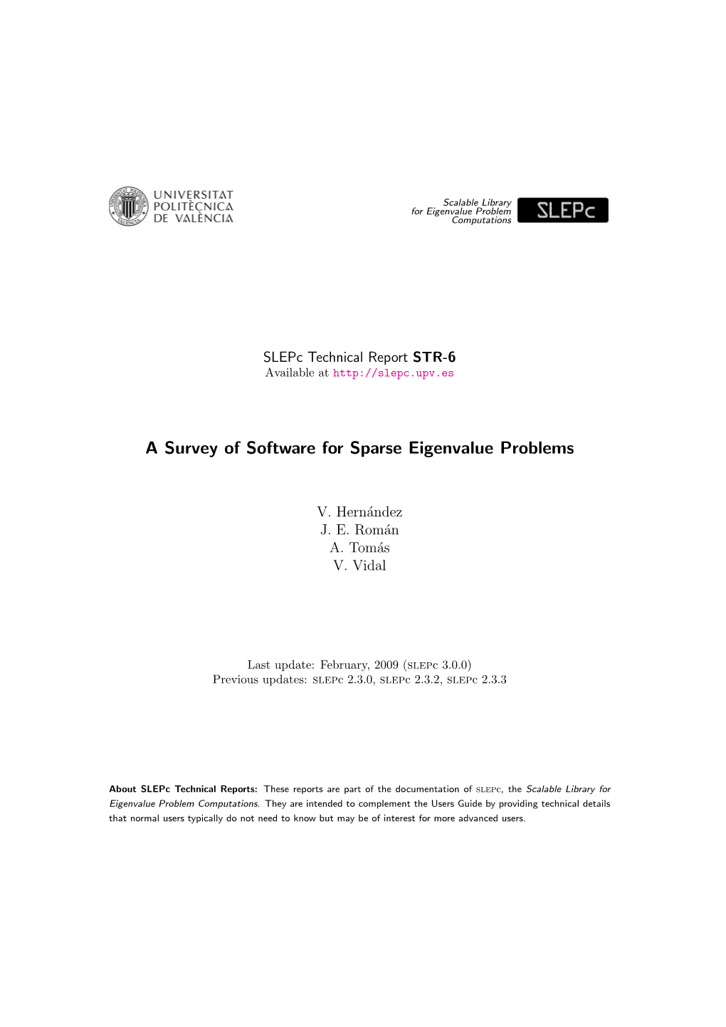 A Survey of Software for Sparse Eigenvalue Problems