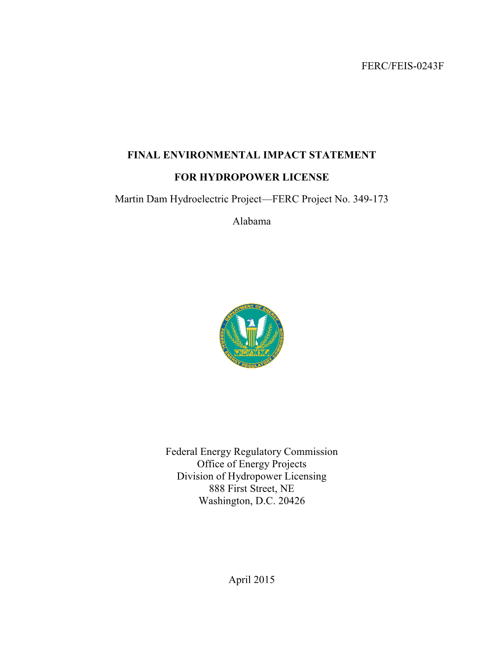 FERC Final Environmental Impact Statement.Pdf