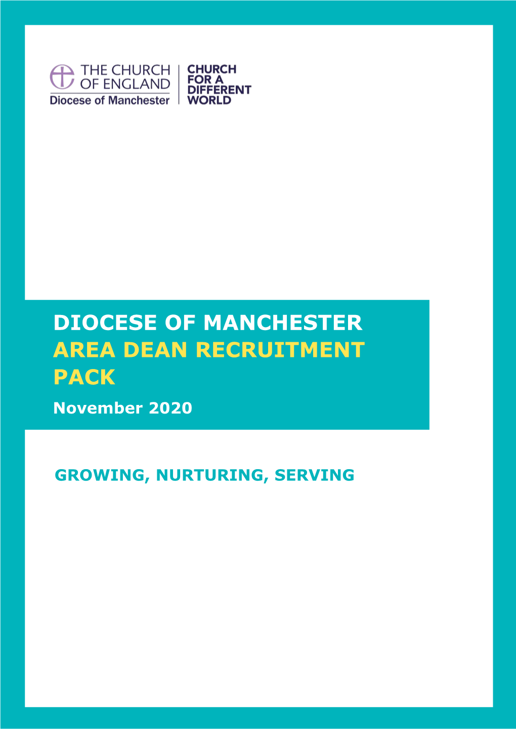 Diocese of Manchester Area Dean Recruitment Pack