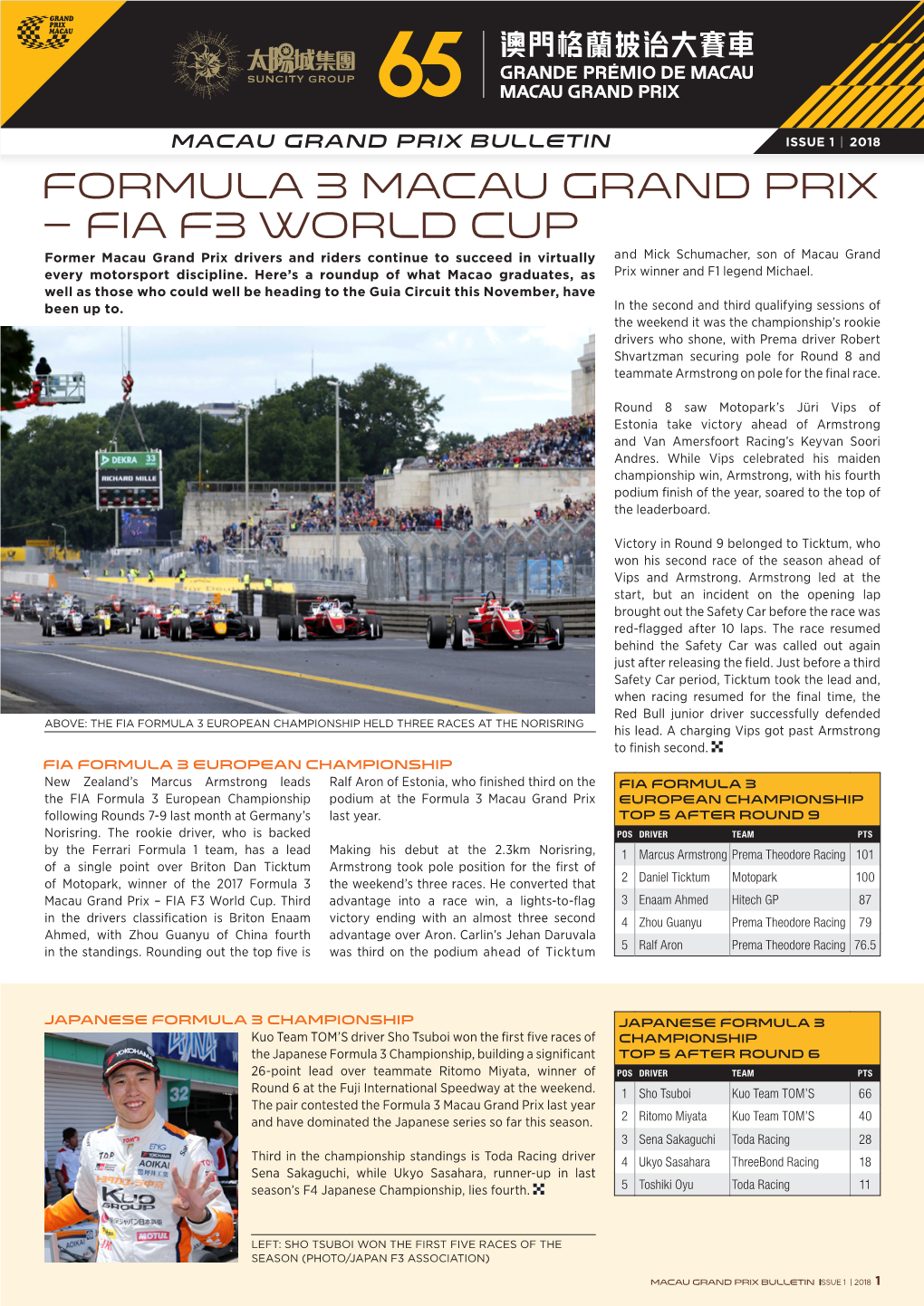 Formula 3 Macau Grand Prix – FIA F3 World