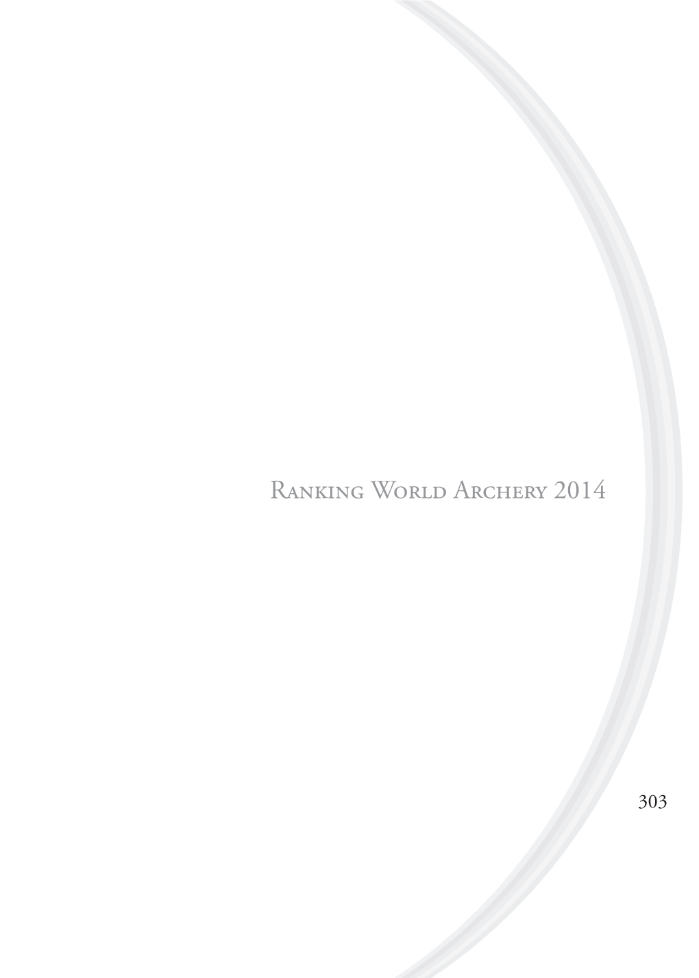 Ranking World Archery 2014