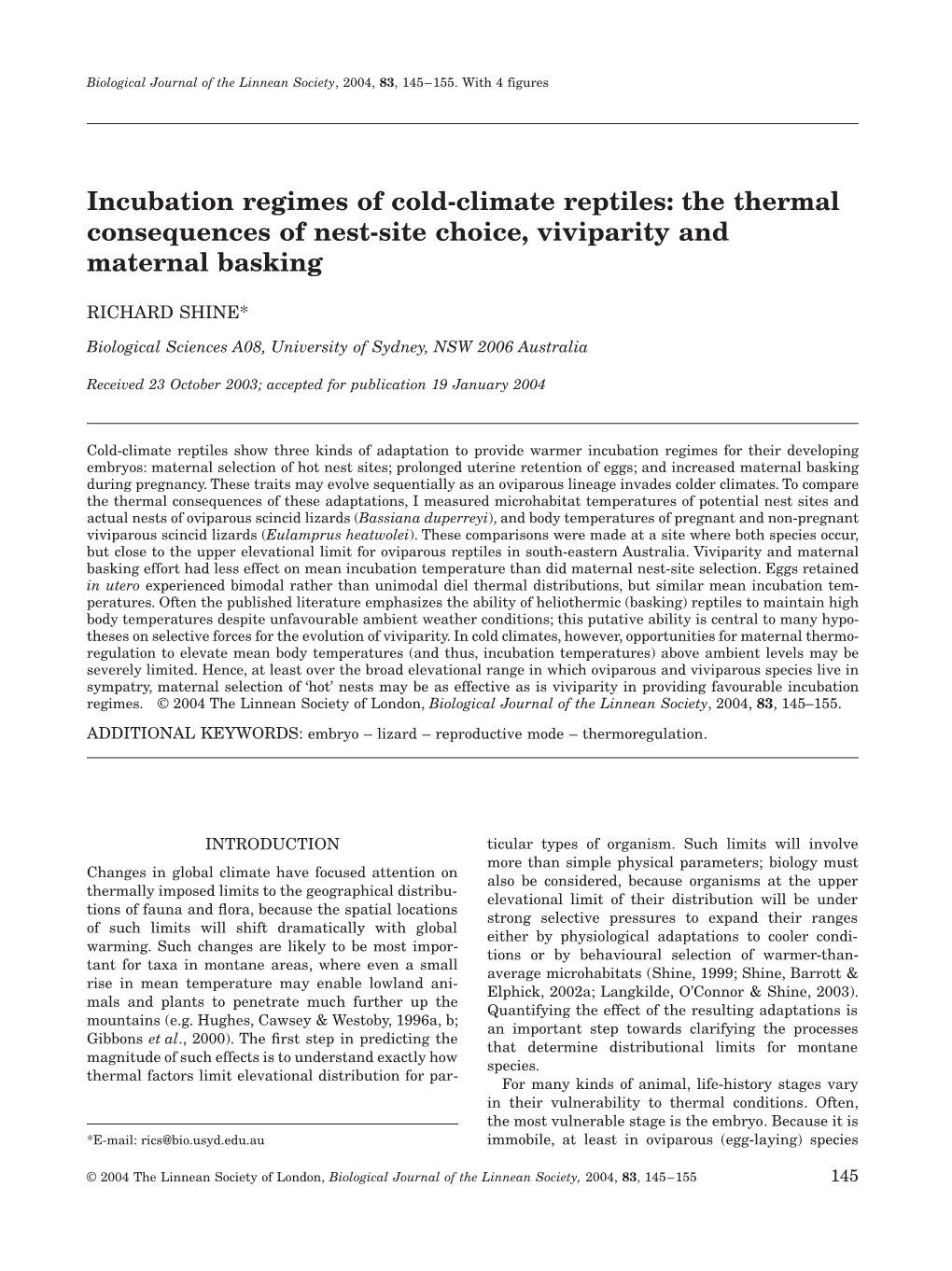 Incubation Regimes of Cold-Climate Reptiles: the Thermal Consequences of Nest-Site Choice, Viviparity and Maternal Basking