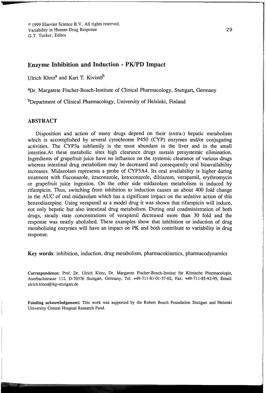 Enzyme Inhibition and Induction - PK/PD Impact