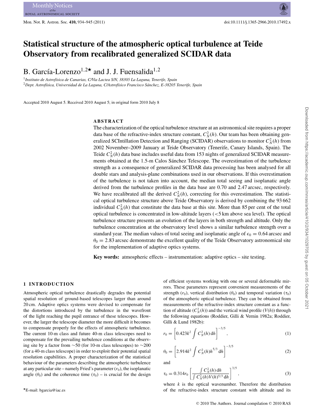 Statistical Structure of the Atmospheric Optical Turbulence at Teide Observatory from Recalibrated Generalized SCIDAR Data