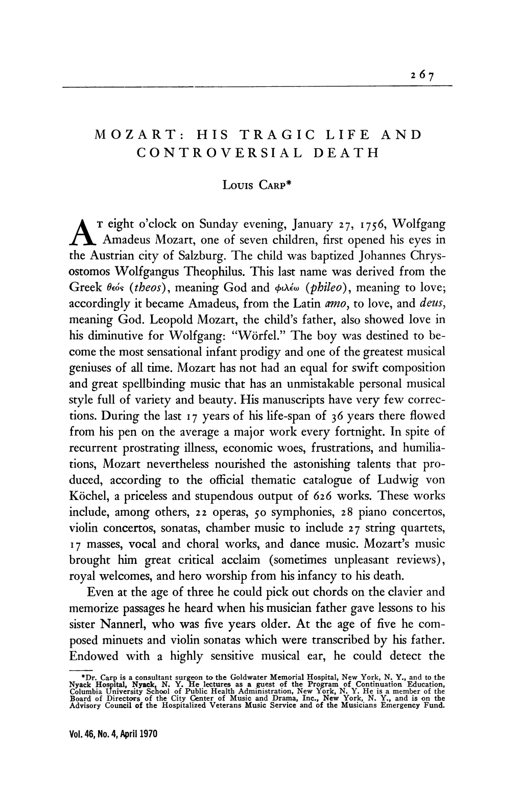 Mozart: His Tragic Life and Contr O Versi Al Death