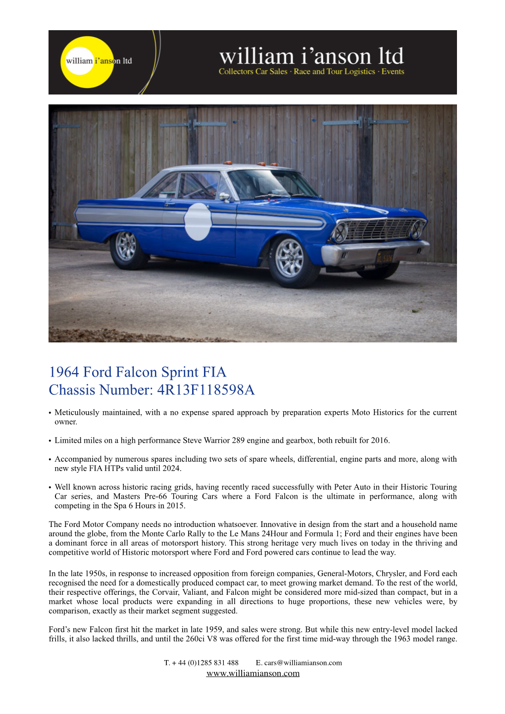 1964 Ford Falcon Sprint FIA.Pages