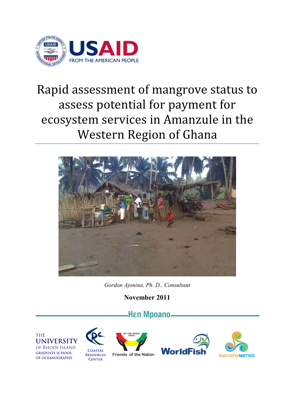 Rapid Assessment of Mangrove Status to Assess Potential for Payment for Ecosystem Services in Am Anzule in the Western Region of Ghana