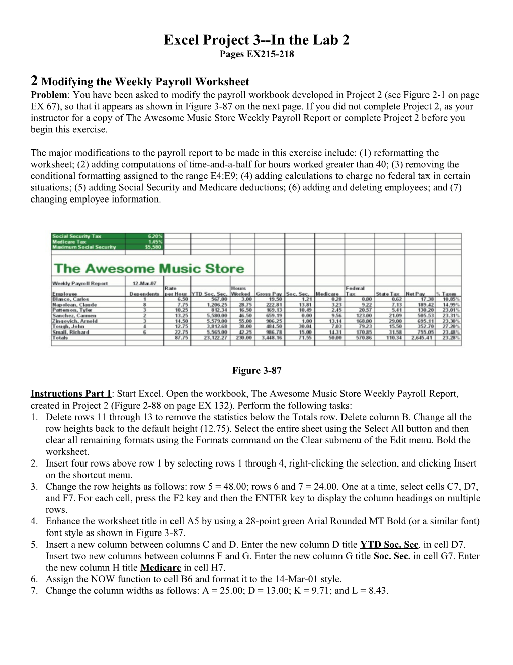 2 Modifying The Weekly Payroll Worksheet