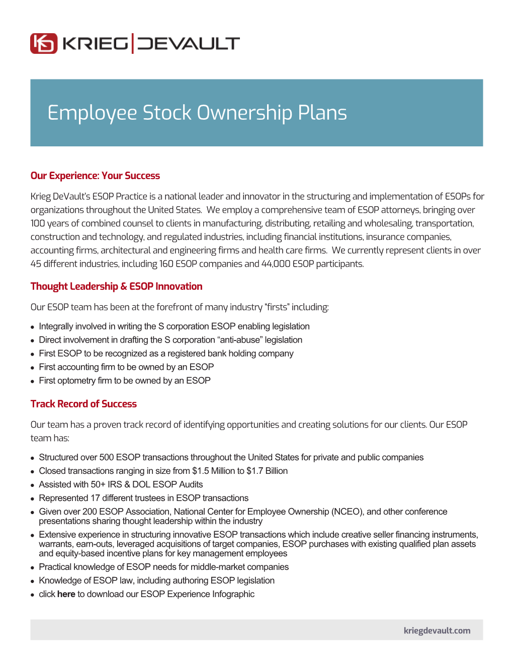 Employee Stock Ownership Plans