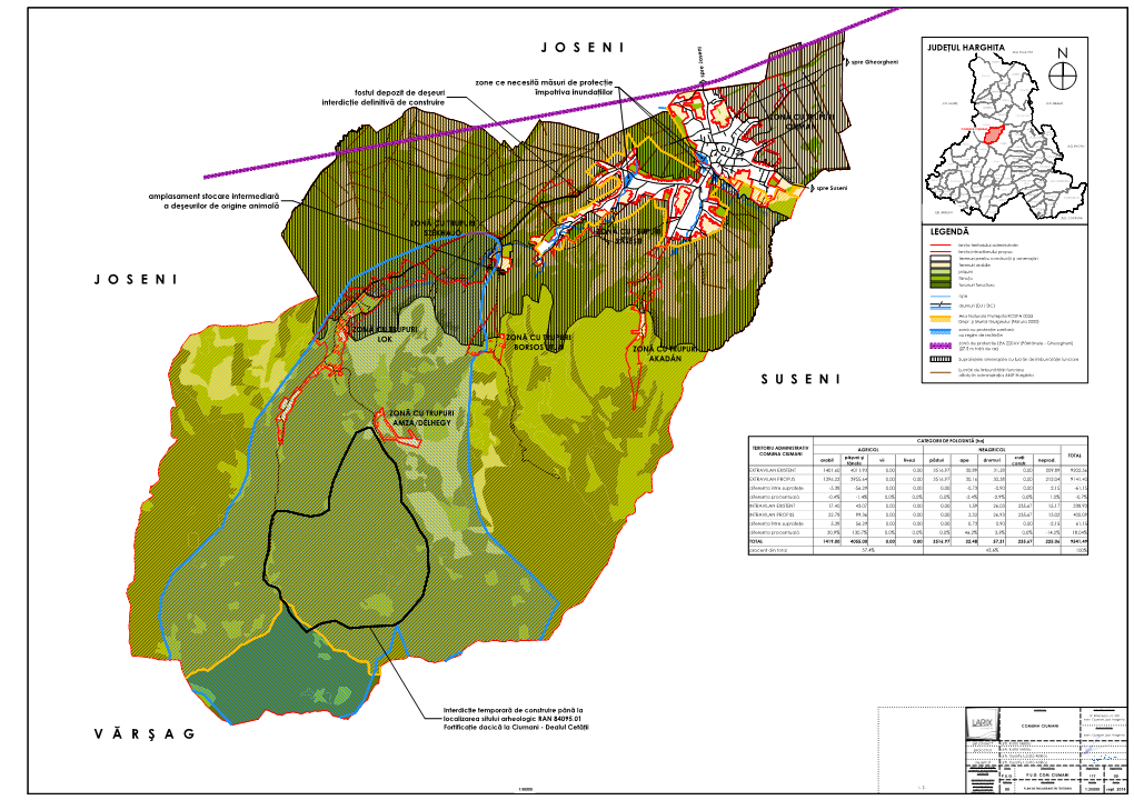 P.U.G. COM. CIUMANI 177 00 535500 Gheorgheni Piaţa Libertăţii 8/A Revizia: Titlu Planşă: Scara: Data: L