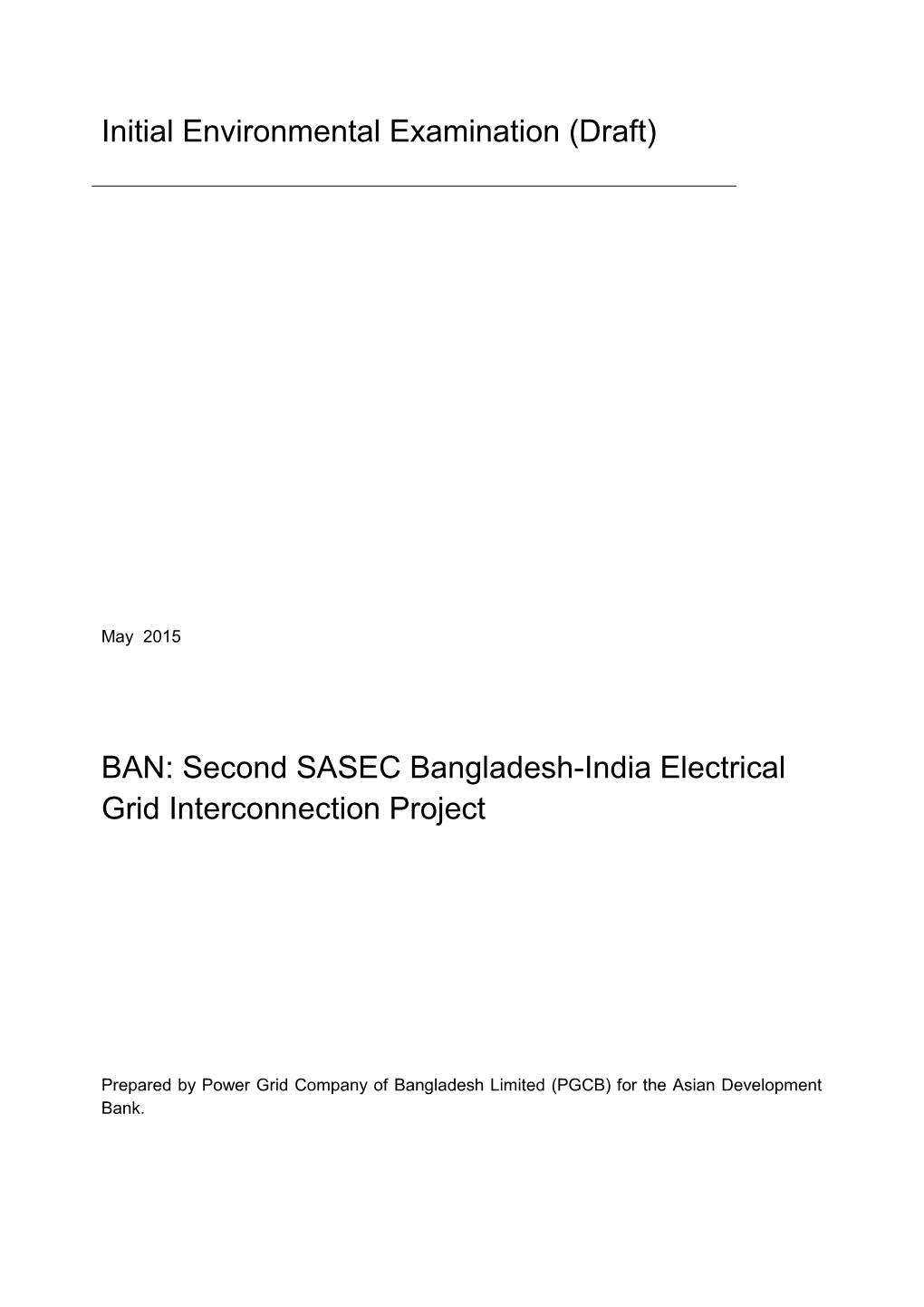 44192-016: Draft Initial Environmental Examination