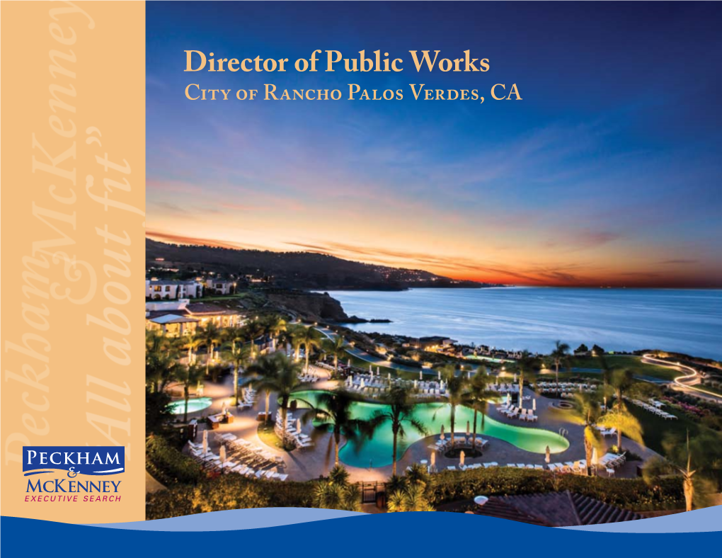 Rancho Palos Verdes, CA Verdes, Palos Rancho of City Director of Public Works Works Public of Director