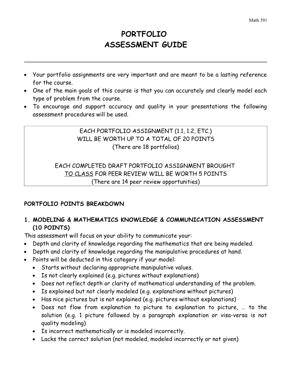 Portfolio Assessment Guide