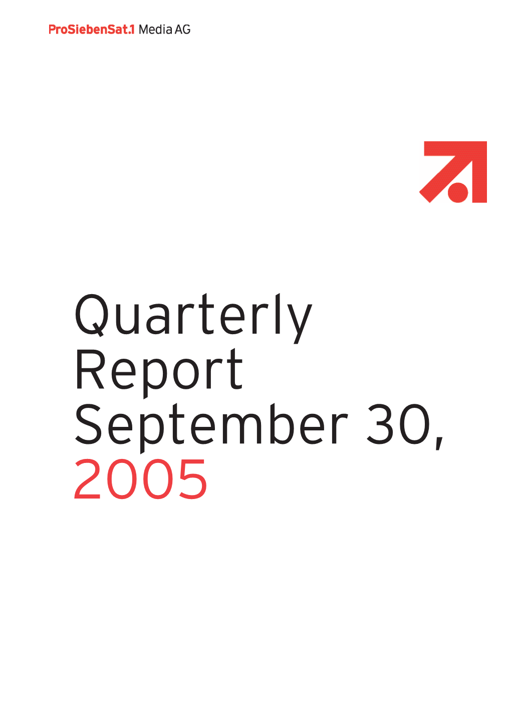 Quarterly Report September 30, 2005