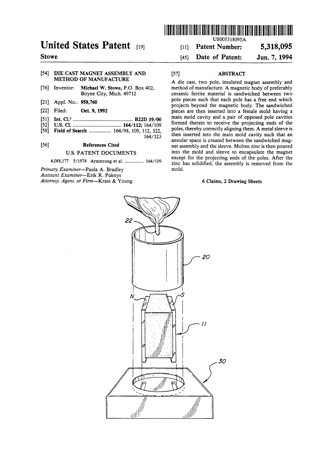 III USOO5318095A United States Patent 19 11 Patent Number: 5,318,095 Stowe 45 Date of Patent: Jun