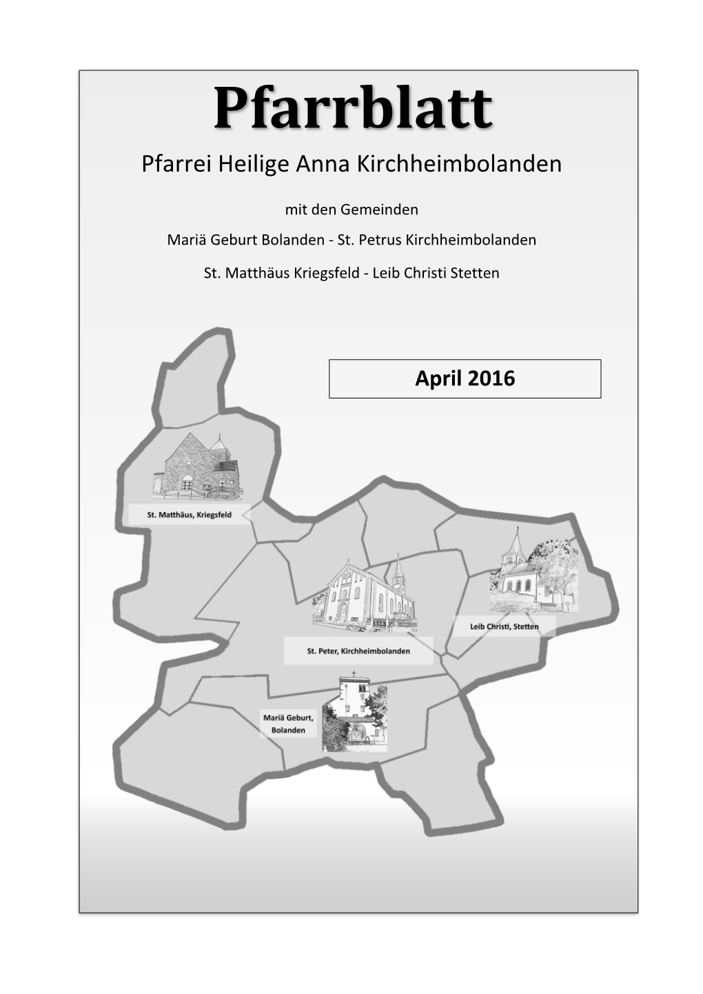 Pfarrblatt Pfarrei Heilige Anna Kirchheimbolanden