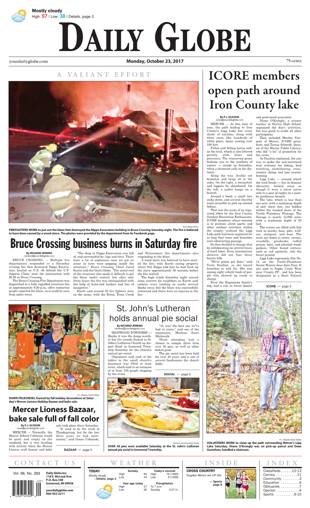 Bruce Crossing Business Burns in Saturday Fire by Collaborating on Several Hours Peckers