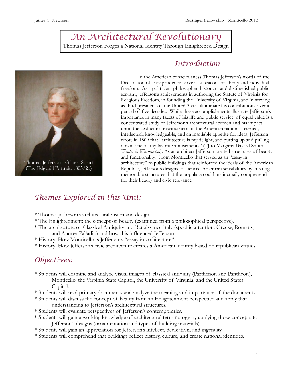 Jefferson's Architecture