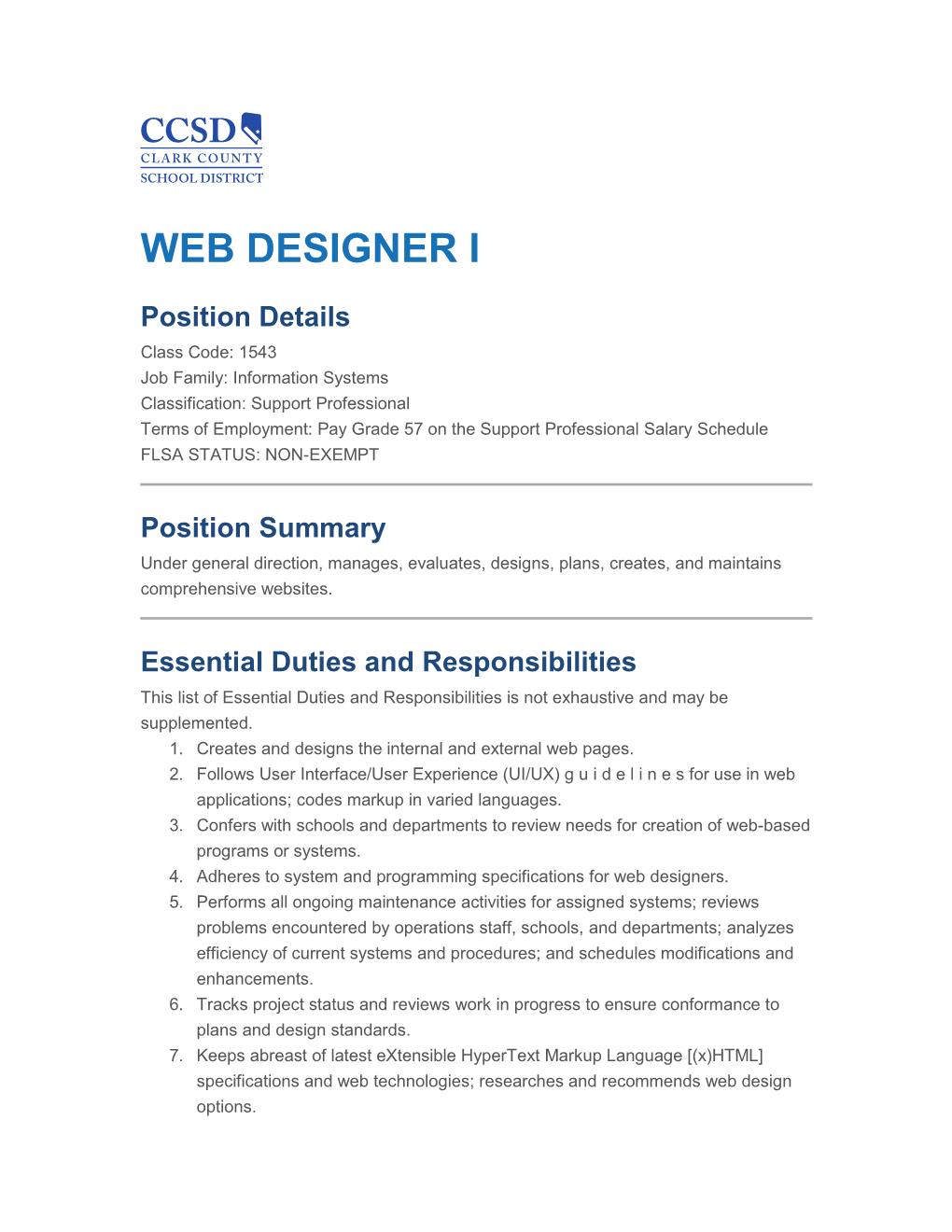 Web Designer I