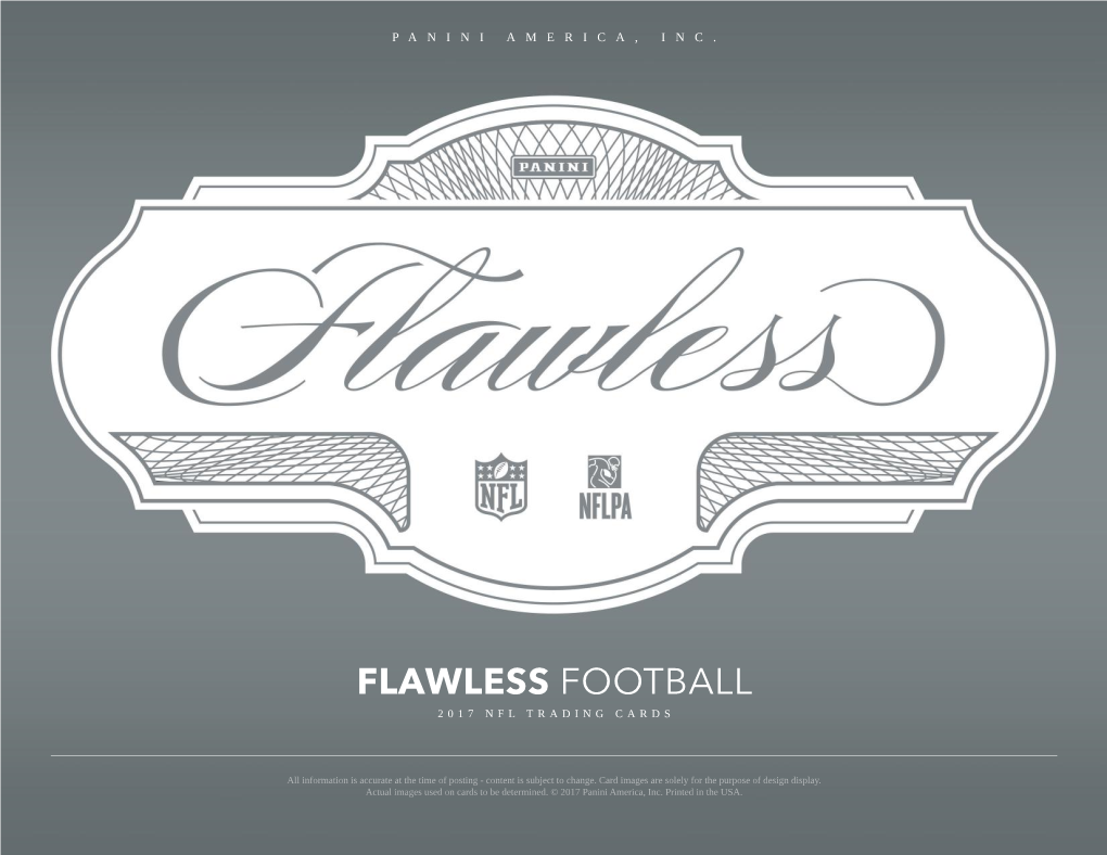 Flawless Football 2017 Nfl Trading Cards