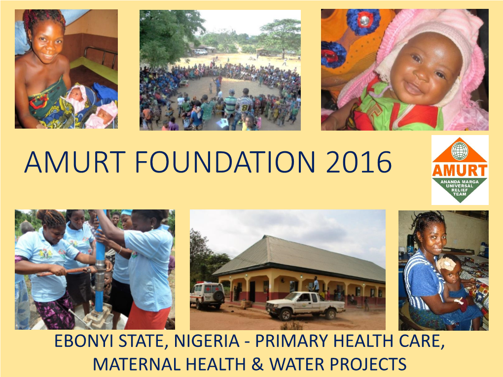 Amurt Foundation 2016
