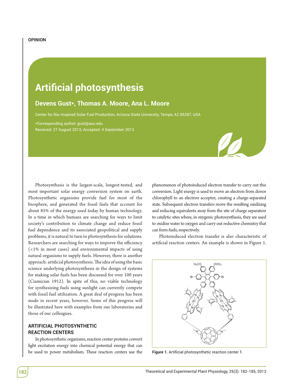 Artificial Photosynthesis