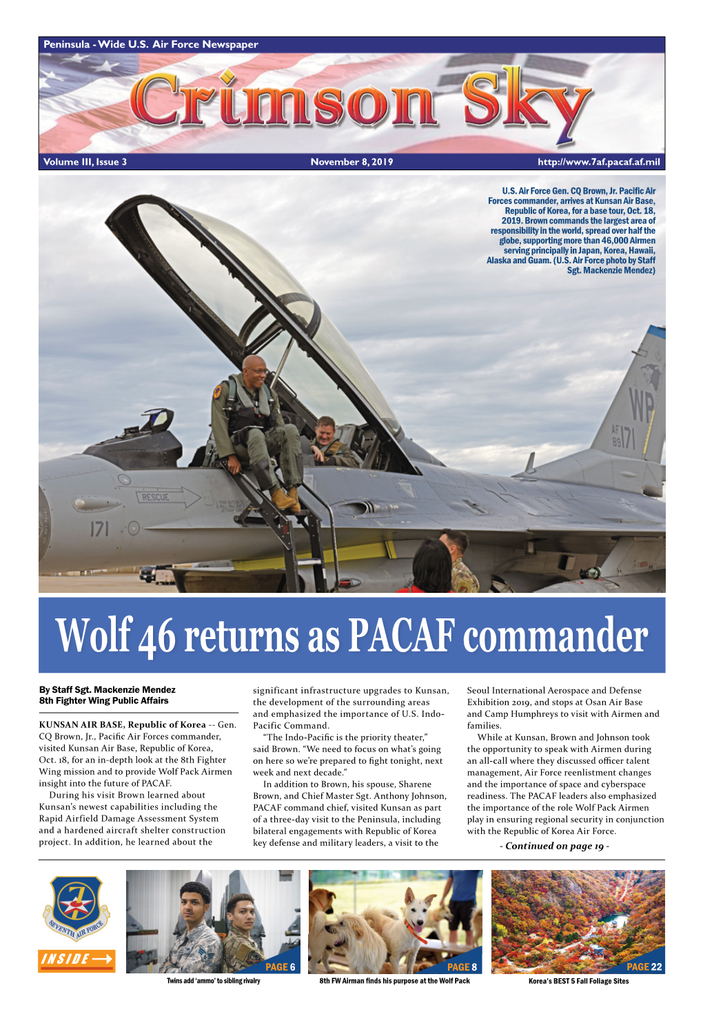 Wolf 46 Returns As PACAF Commander