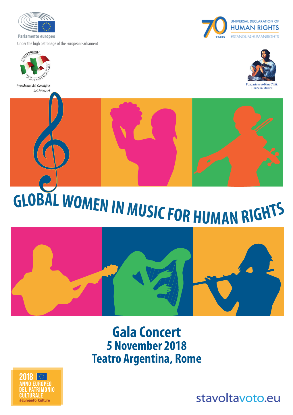 Gala Concert 5 November 2018 Teatro Argentina, Rome the Universal Declaration of Human Rights