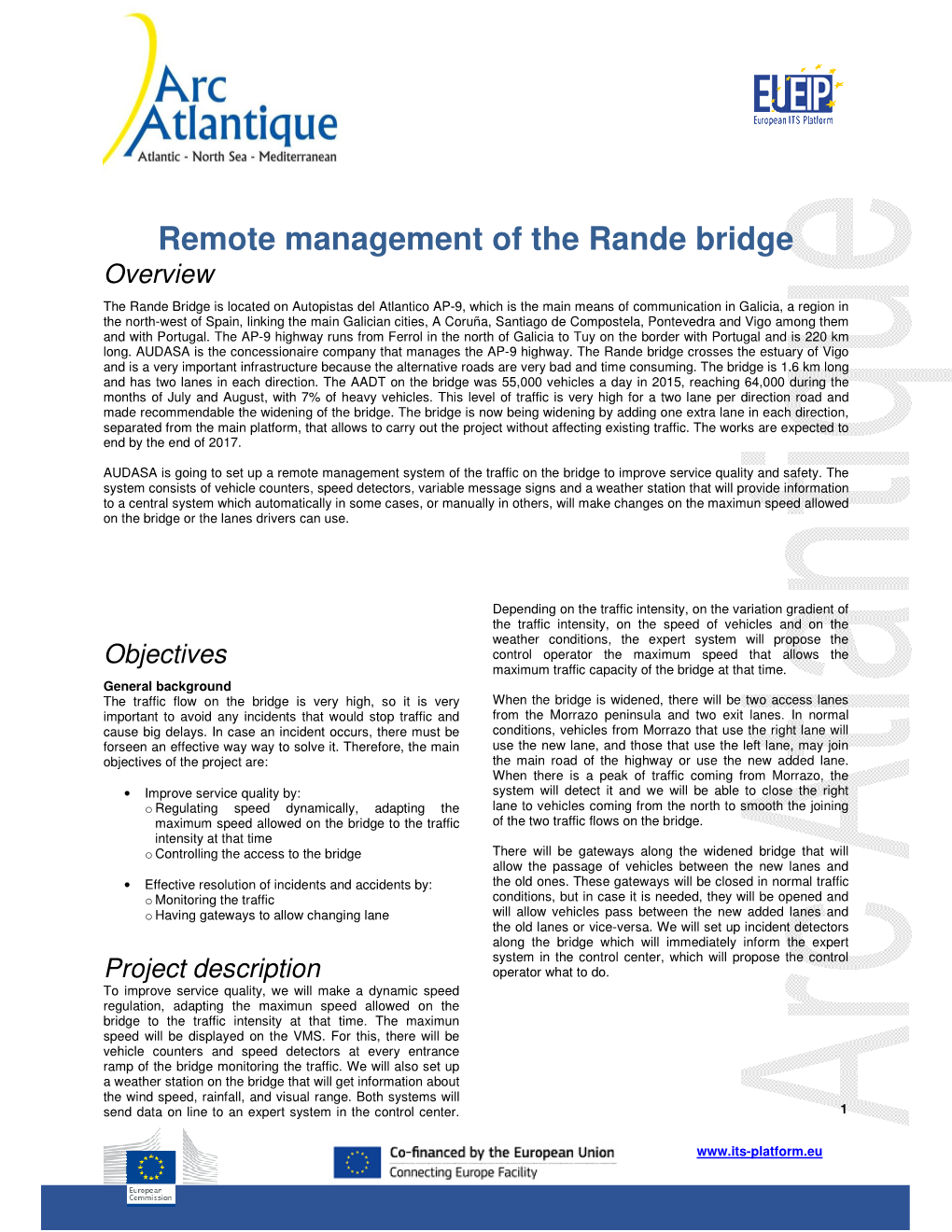 Remote Management of the Rande Bridge