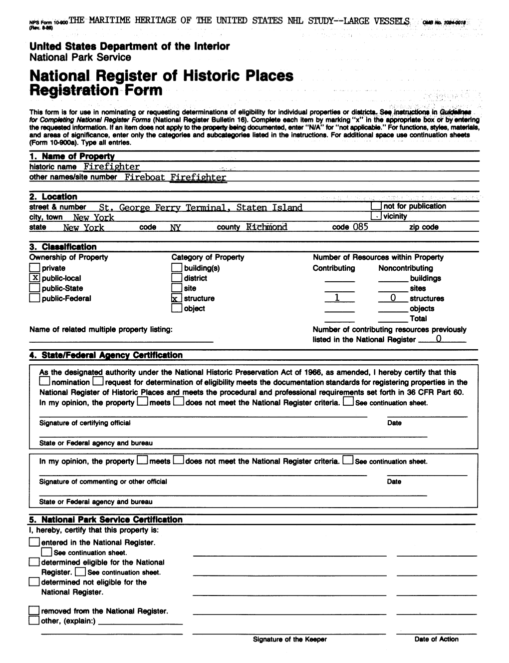 National Register of Historic Places Continuation Sheet