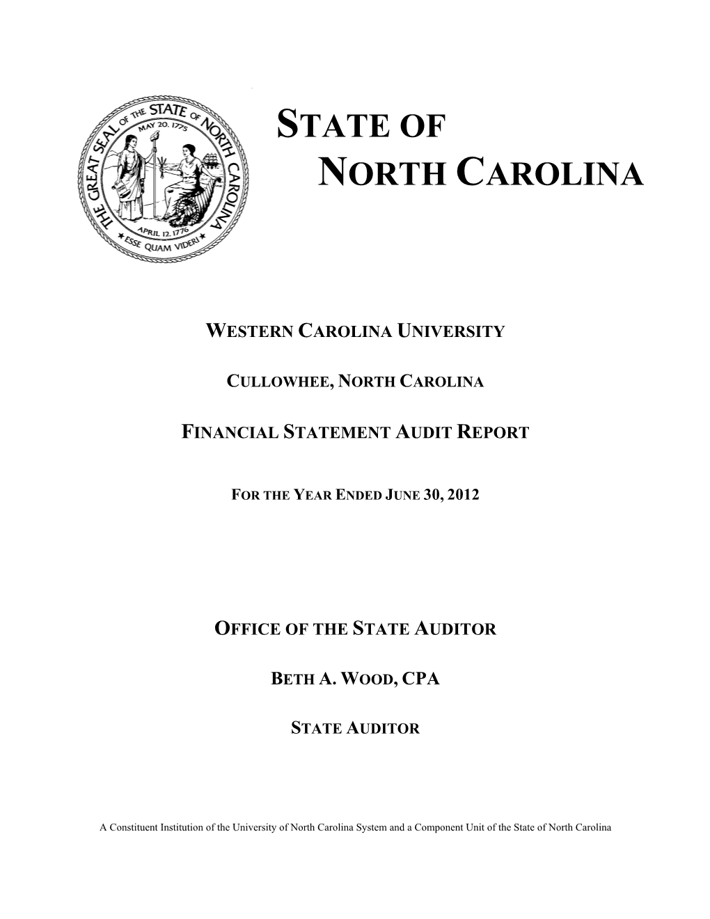 2012 Financial Statement Audit Report