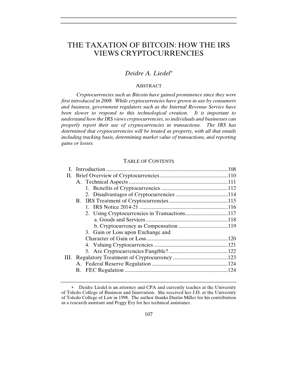 The Taxation of Bitcoin: How the Irs Views Cryptocurrencies