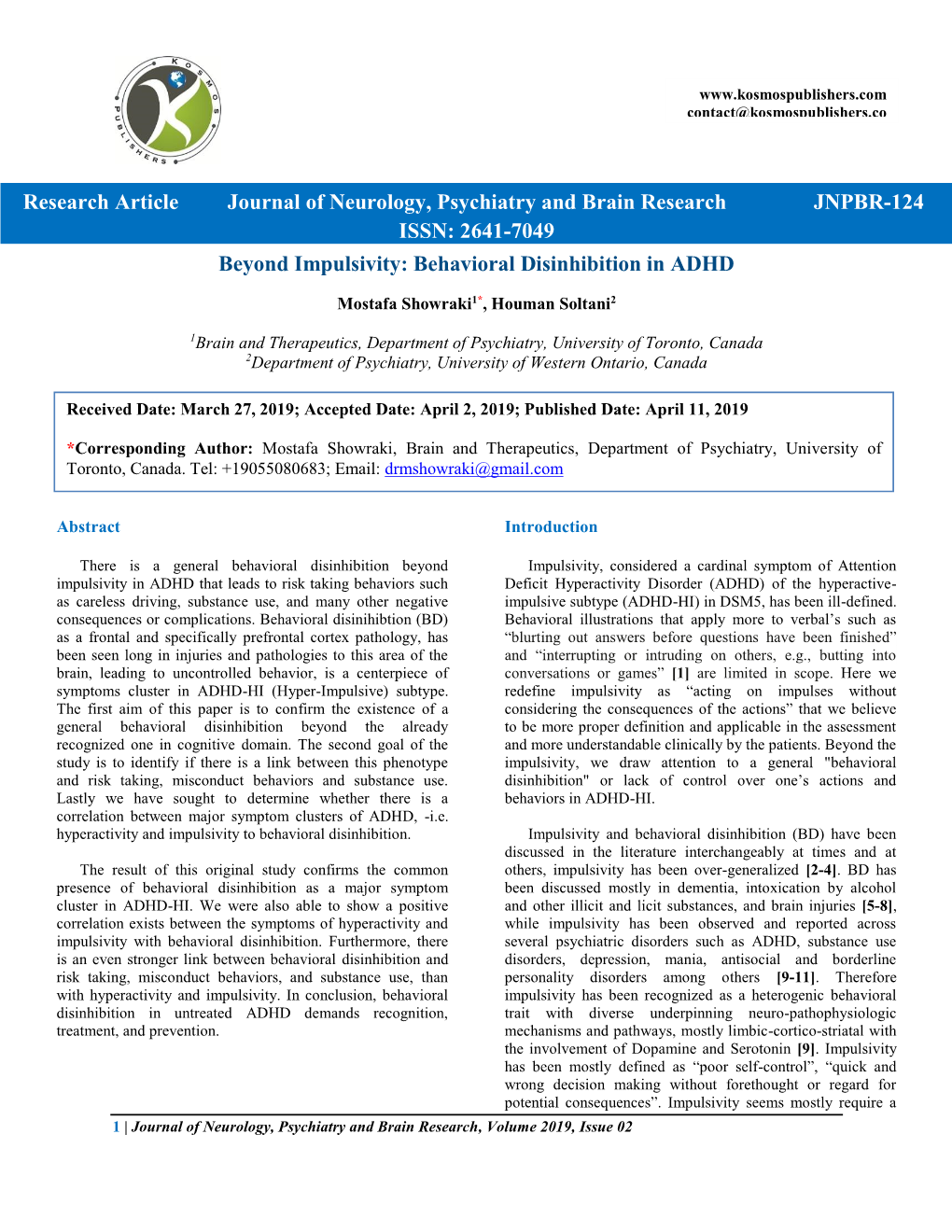 Beyond Impulsivity: Behavioral Disinhibition in ADHD