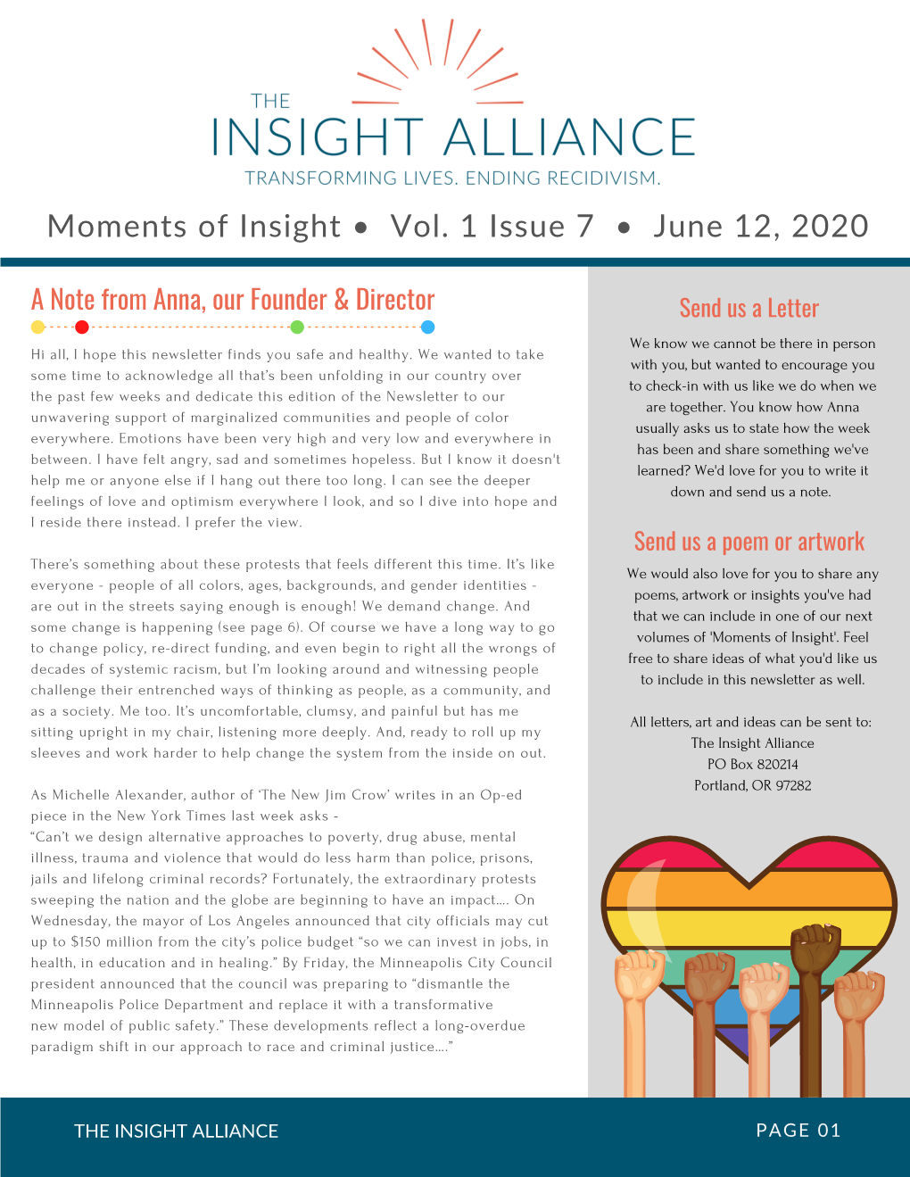 The Insight Alliance Newsletter Vol. 1 Issue 7 Full Color