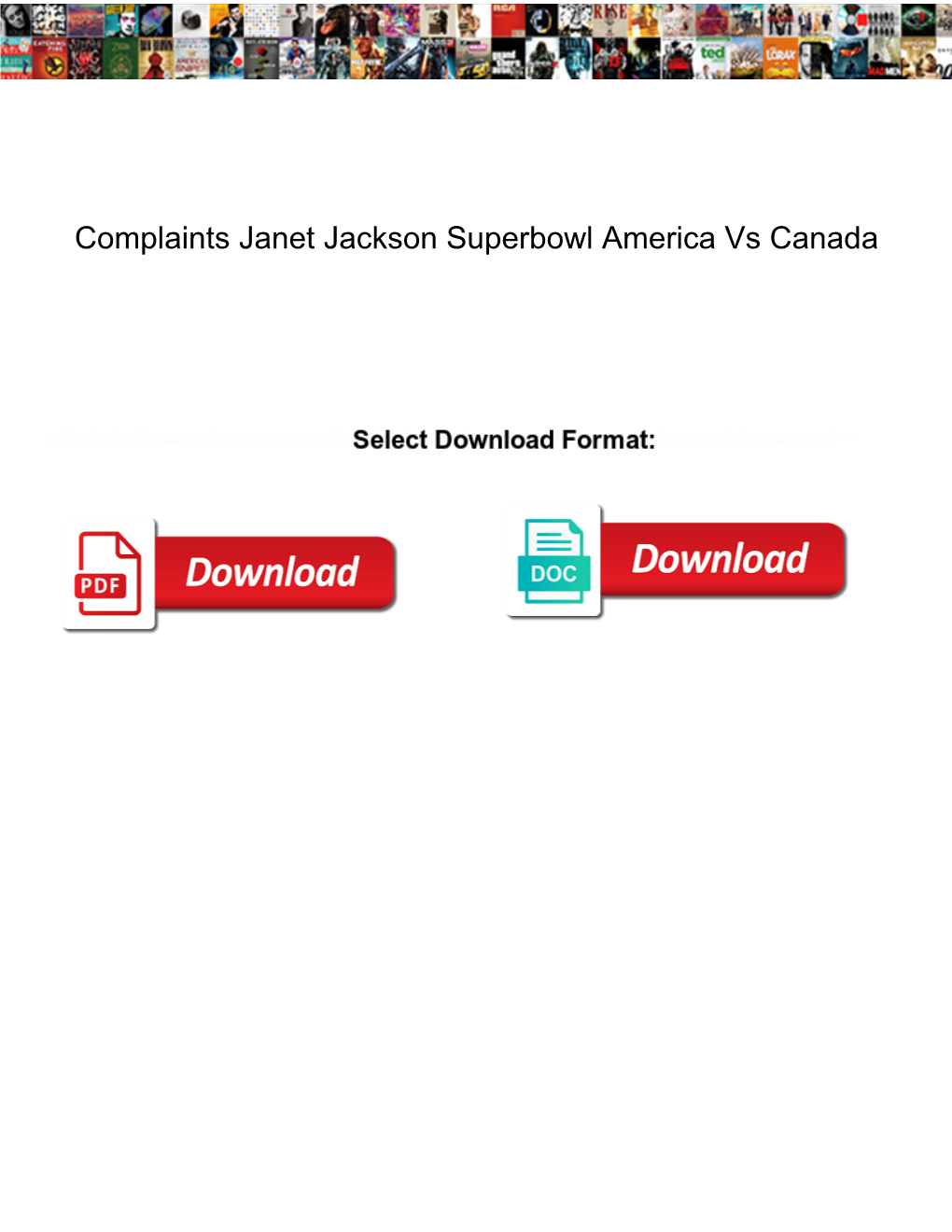 Complaints Janet Jackson Superbowl America Vs Canada