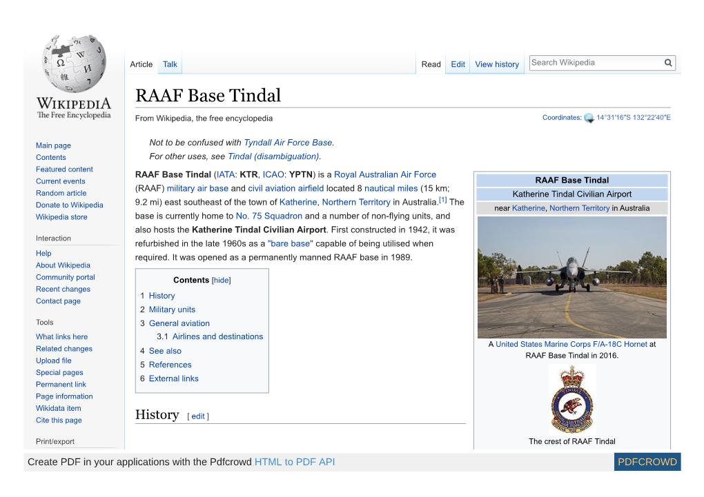 RAAF Base Tindal
