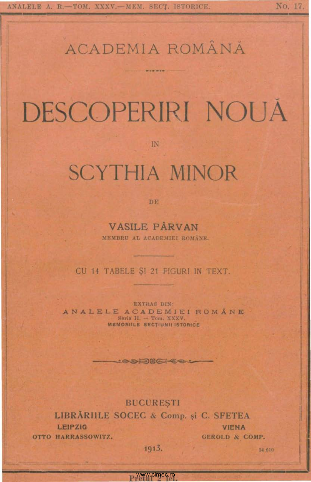 Descoperiri Nouă În Scythia Minor, Librăriile Socec & Comp. Şi C